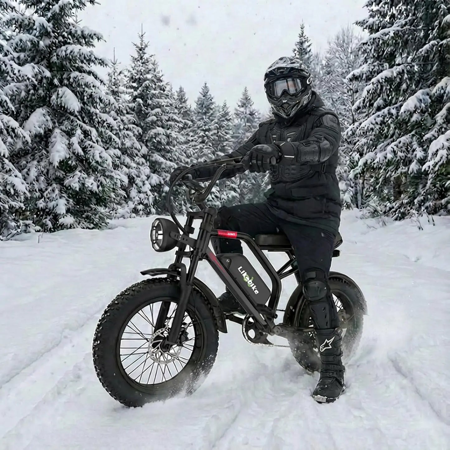 3000W Fat Tire Electric Mountain Bike 40MPH 48V Removable Battery 7-Speed Full Suspension Offroad Adult, Custom