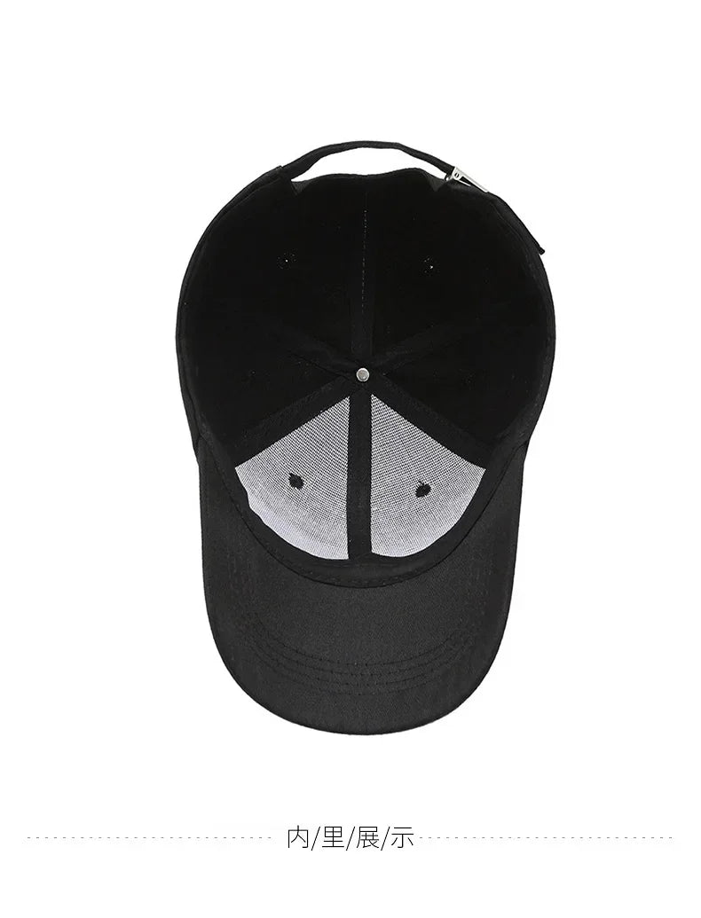 New Black Cap Hat Men Cotton Baseball Caps for Men Women Bones Masculino Branded Mens Caps Snapback Hip-Hop Hats