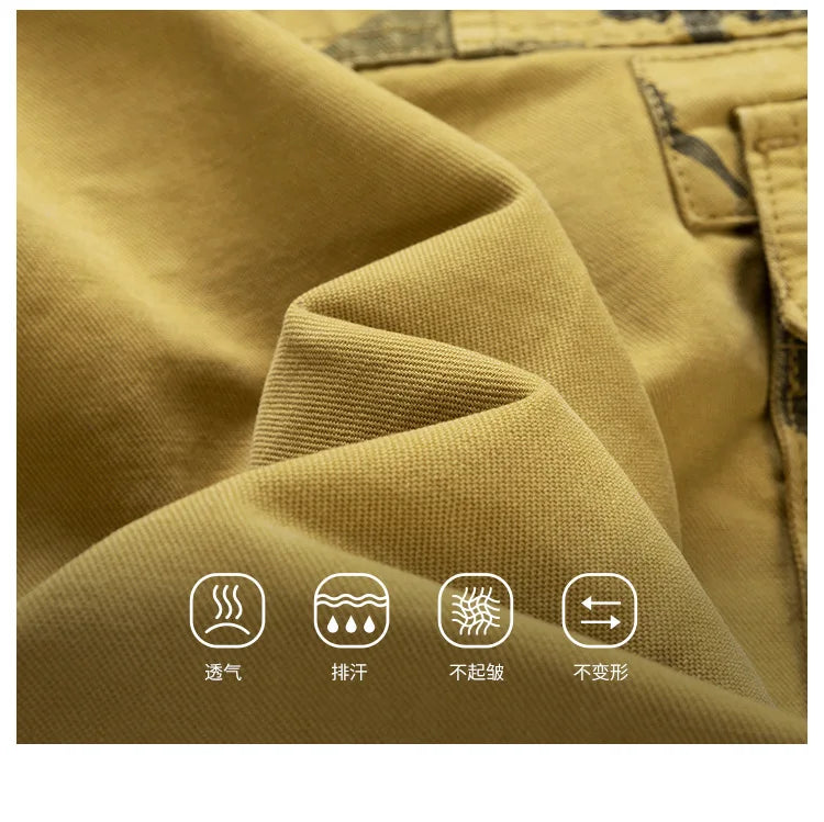 Summer Fashion Tooling Shorts for Men Casual Loose Cargo Shorts Outdoor Sport Pants Men Versatile Straight Cotton Short Trousers