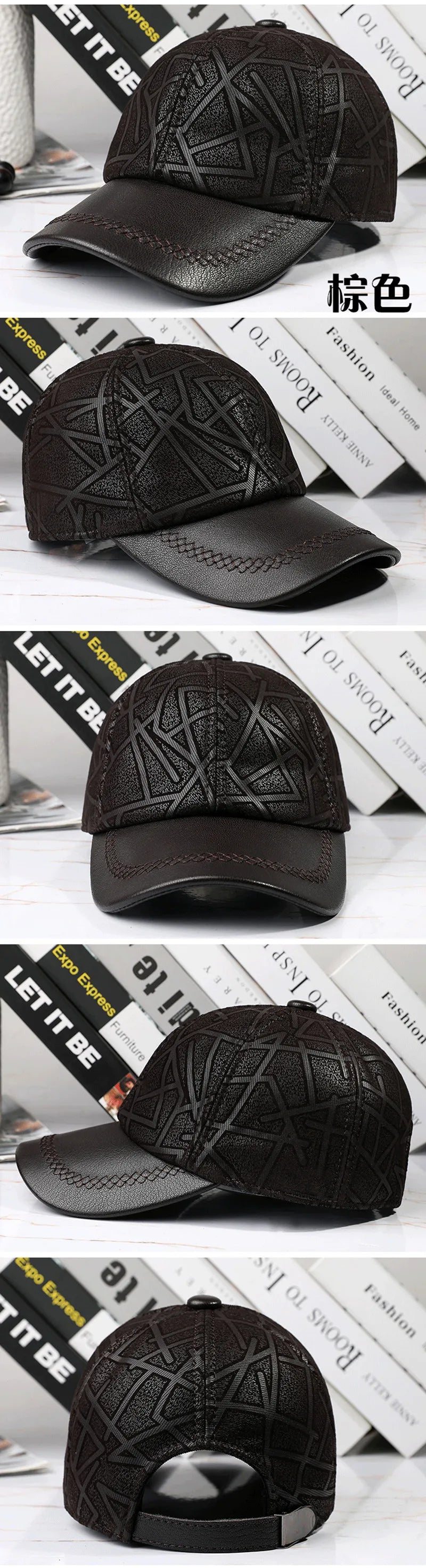Natural Genuine Leather Hat Autumn Sheepskin Baseball Caps For Men And Women Party Hats Fashion Personality Brands Leather Cap