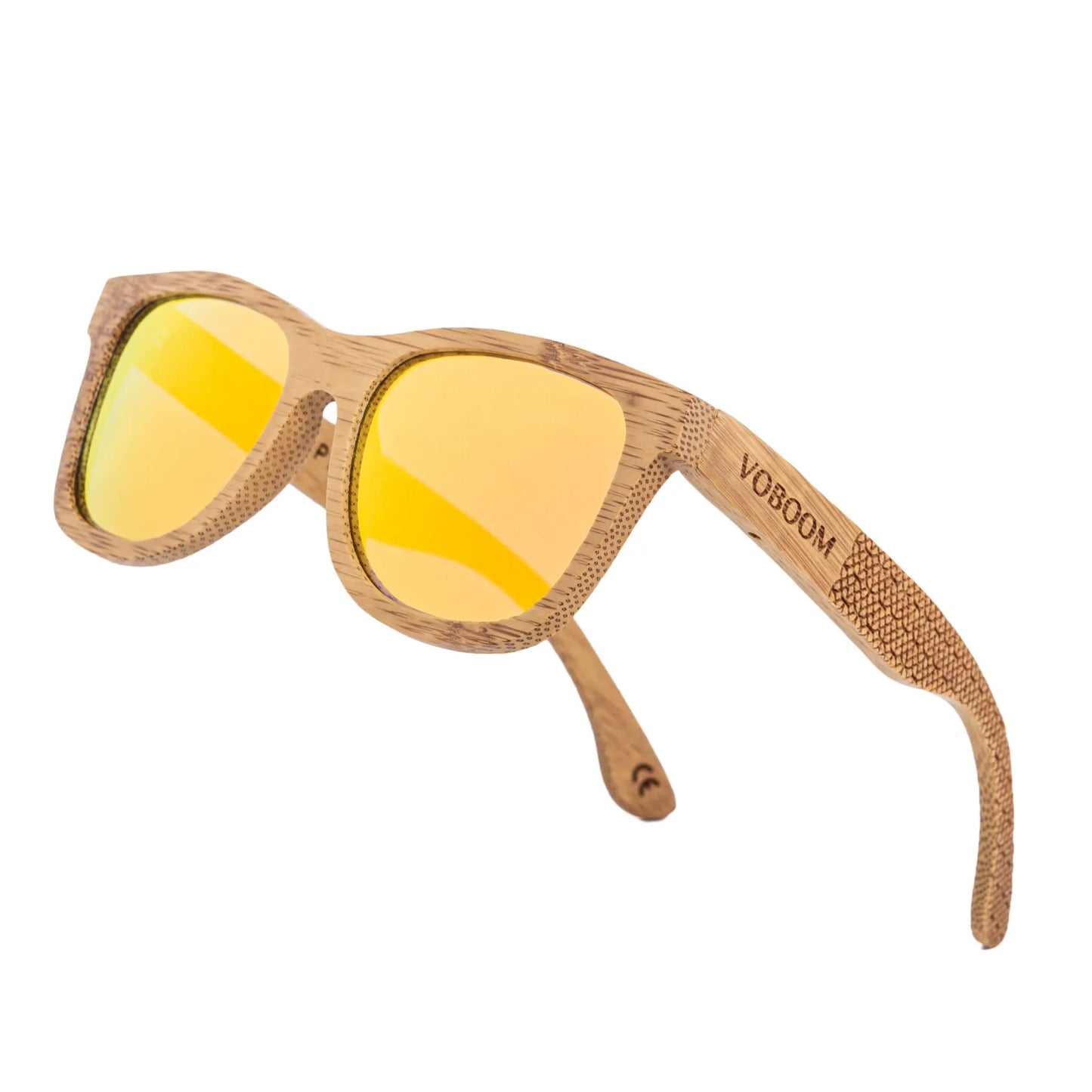 VOBOOM Men Wood Sunglasses Women Bamboo Glasses For Polarized Mirror Sun Glasses Handmade Colorful Eyewear Mirror Shades