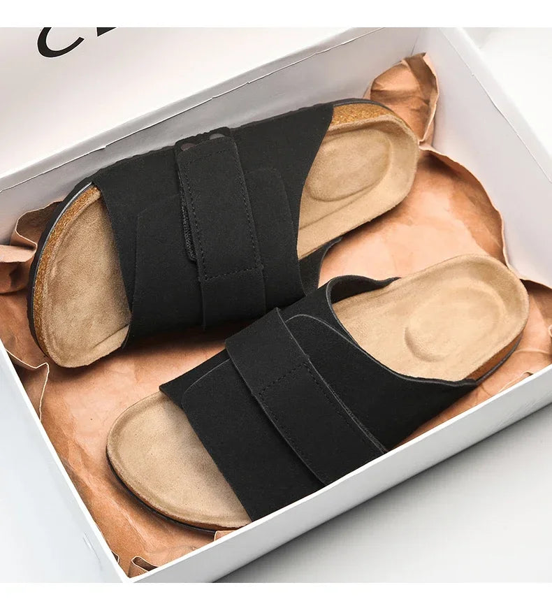 Man's Leather Sandal for Men Beach Sandals Men 2025 Designer Men's Shoes Men's Comfortable Slipper Original Brands Shoes Summer