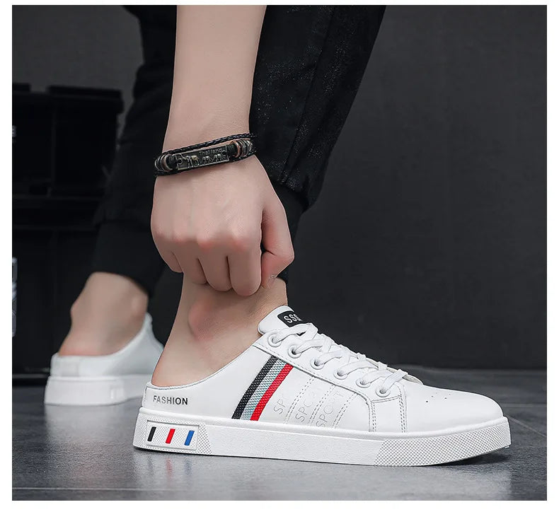 Summer Men Slippers Brand Comfortable Casual Shoes for Men Fashion Flat Sneakers High Quality Men Half Slippers Tenis Masculino