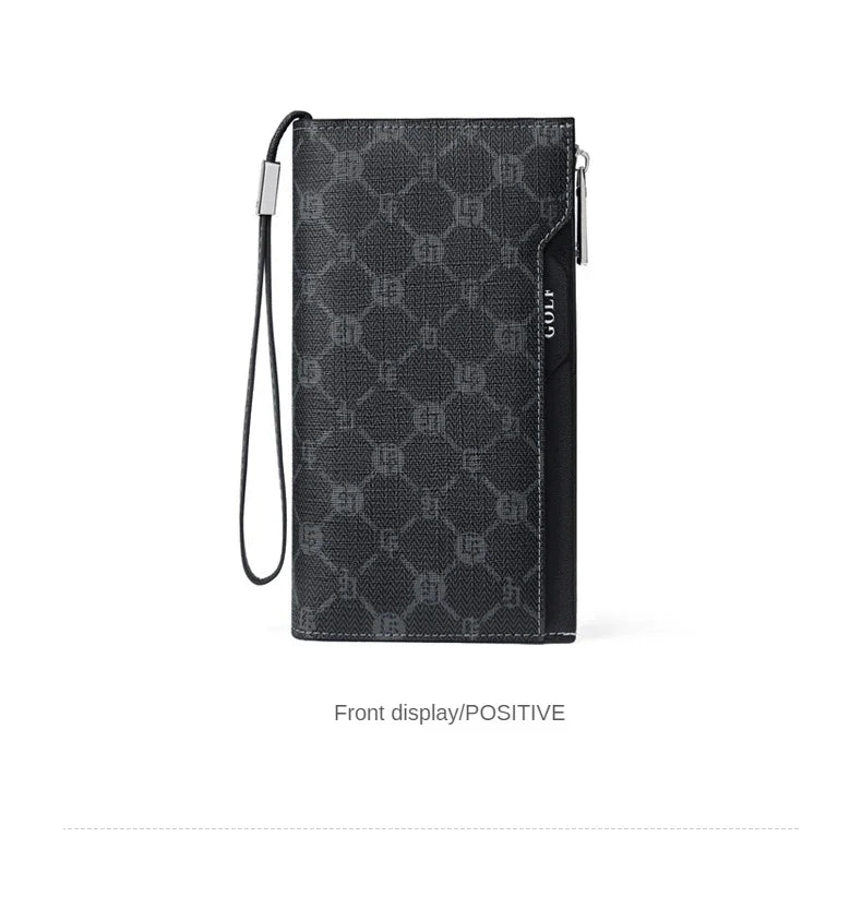 GOLF Long Wallet for Men Leather Male Clutch Bag Purse Wallet Wrist Bag Credit Card Organizer Hand Bags Money Clip Minimalist