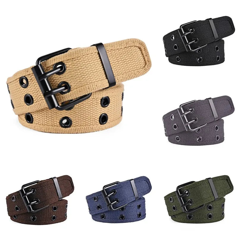 High Quality Canvas Tactical Belt For Men Metal Buckle Luxury Webbing Waistband Outdoor Sport Male Training Belts