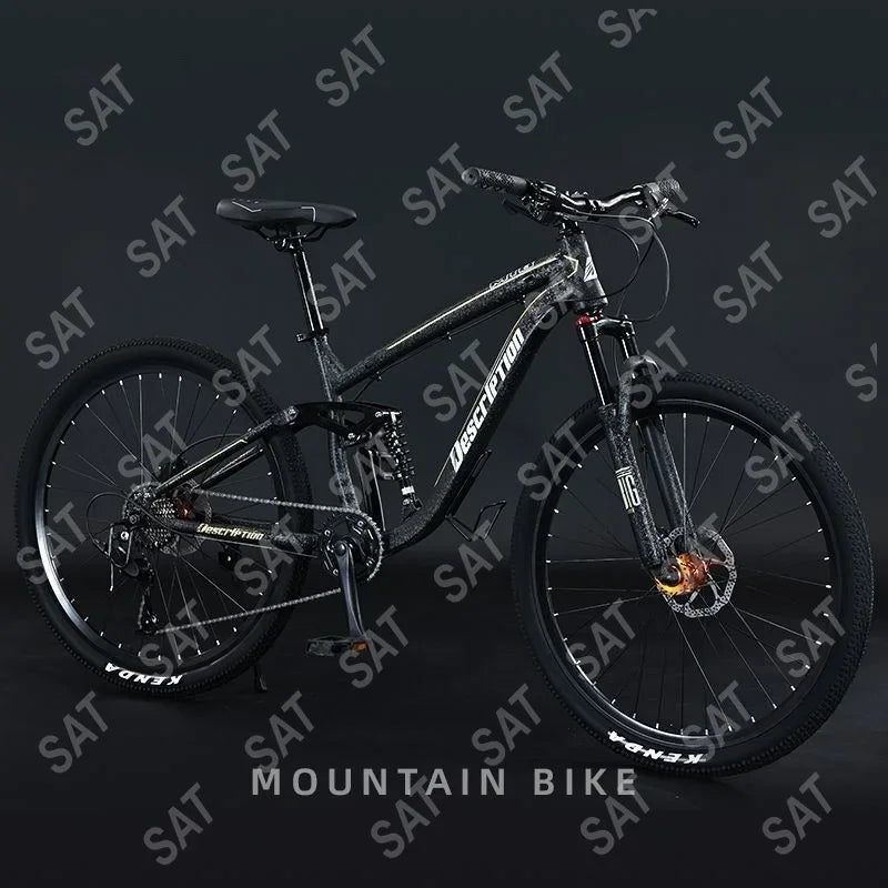 -For Customized 26 27.5 Inch Carbon Steel Green MTB Variable Speed Oil Disc Brake Suspension Fork Mountain Bicycle Road Bikes