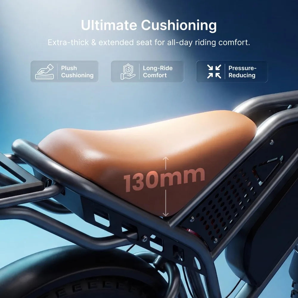 QS7 Electric Bike for Adults, 2000W Peak Power 28MPH E-Bike, 48V 20Ah/35Ah/60Ah Battery Options, 35–180 Mile Range,Customized