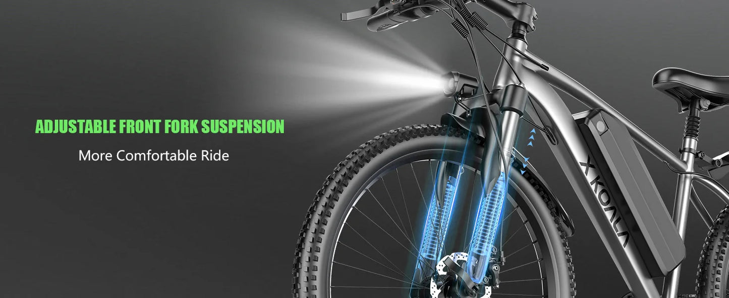 7-Speed E-Bike for Adults, 26" Electric Bicycle 1200W Peak Motor, 55 Miles 25MPH Commuting & Off-Road Electric Mountain Bike,