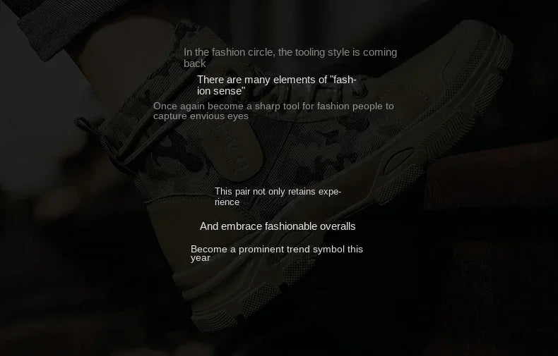 Military Boots for Men Autumn High Top Camouflage Desert Casual Flats Mens Boot Breathable Non Slip Work Shoes Zapatillas Hombre