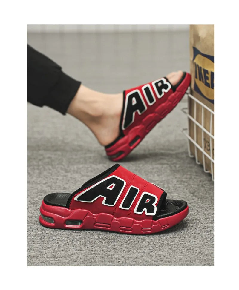 Men's Slippers 2025 Summer New Casual Slippers Fashion Air Cushion Sports Slippers for Men Non Slip Beach Shoes Designer Slides