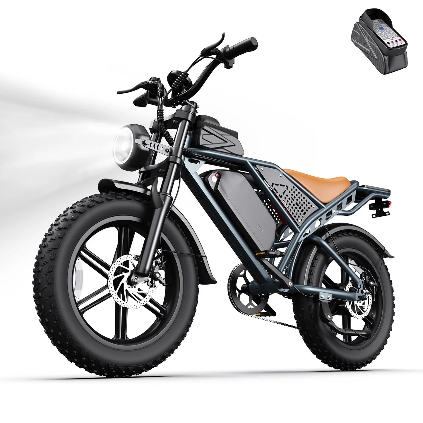 QS7 Electric Bike for Adults, 2000W Peak Power 28MPH E-Bike, 48V 20Ah/35Ah/60Ah Battery Options, 35–180 Mile Range,Customized