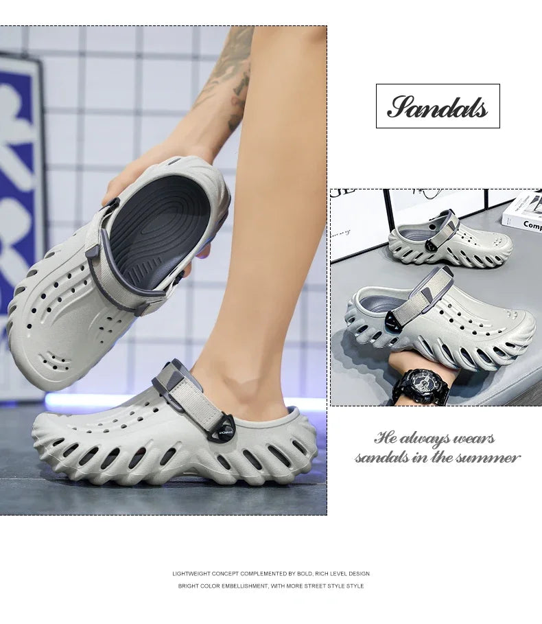 Luxury Man Sandal for Men Brand Men's Shoes 2025 White Sandals Flat Sandals Mens Soft Sandles Summer Shoes Sale Slippers Slipers