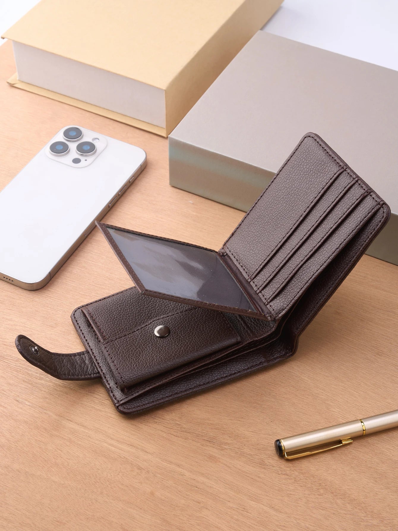 Men Wallets Leather Zipper Purse Man Slim Card Horders Quality Male Short Multi-card Wallet Coin Pocket Purse