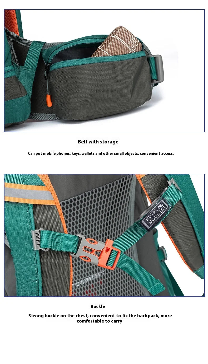 48L Camping Backpack Travel Bag For Men Large Capacity Outdoor Sport Trekking Hiking Mountaineering Shoulder Bag with Rain cover