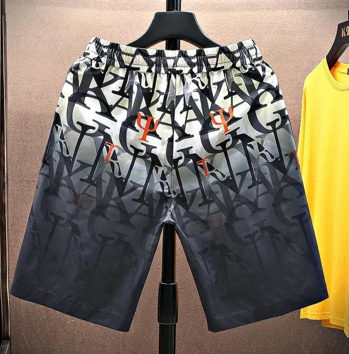 Shorts for Men Anime Graphic Board Man Short Pants Beach in Bulk with Ice Elastic Personalizate Fashion Streetwear New Pant 2024