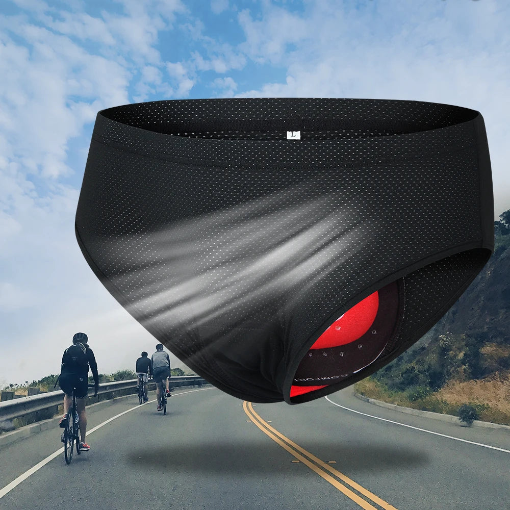Men Bike Underwear Breathable Padded Bicycle Briefs Cycle Underwear Shorts
