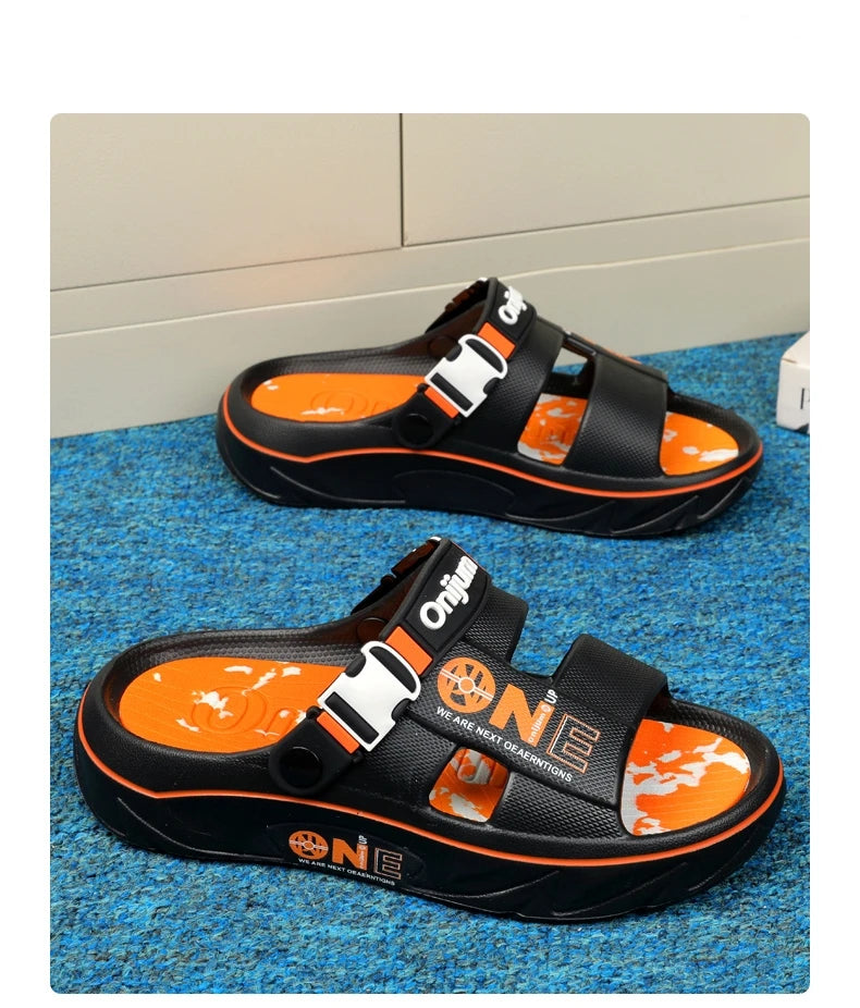 Fashion Men's Slippers Outdoor Sandals Beach Comfortable Soft Slides Clogs Casual Garden Shoes Men Women Indoor Home Slippers