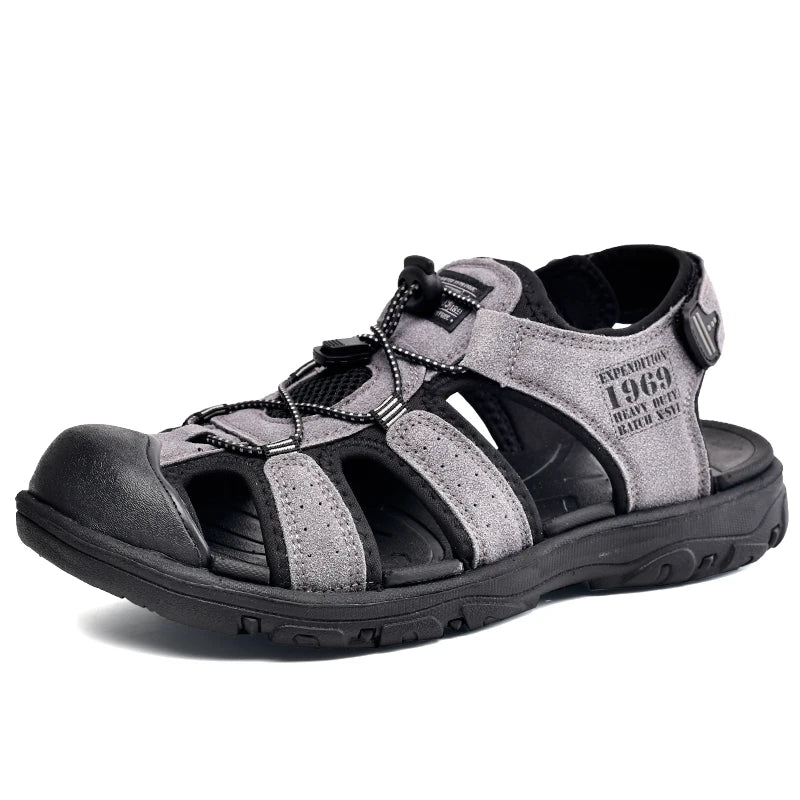 Men Sandals PU Leather Male Summer Shoes Outdoor Walking Beach Flat Sandals Shoes For Men Sneakers sandalias hombre