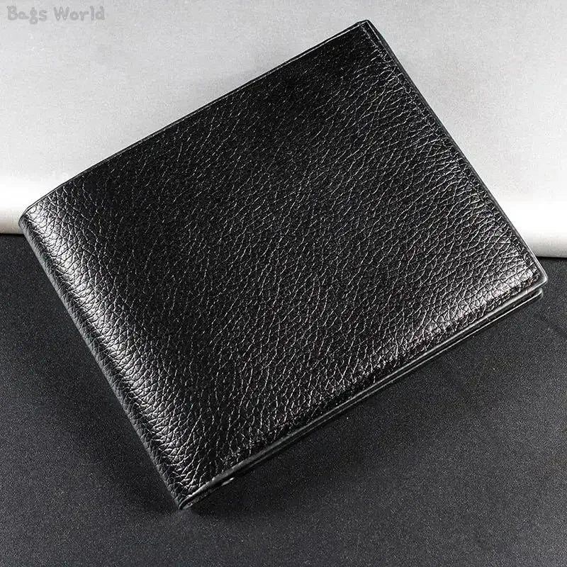 Men's Wallet PU Leather Premium Wallets Fashion Solid Color Coin Multi-Card Purses Money Bag Short Black Walet Cartera Hombre