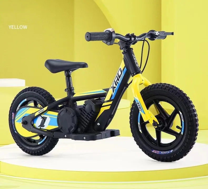 12-inch Children's Electric Bicycle Outdoor Off-road Portable Shock-absorbing Scooter