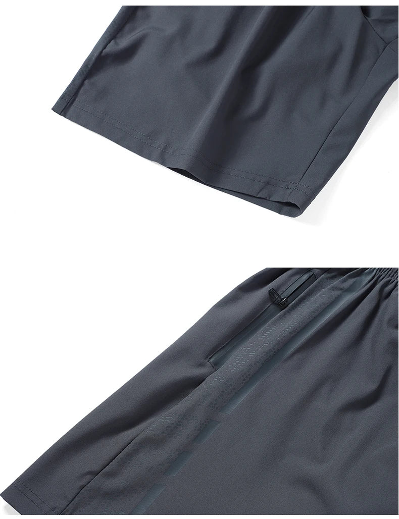 Men s shorts  outdoor casual and fashionable five quarter pants sports breathable men s loose straight leg elastic waist shorts