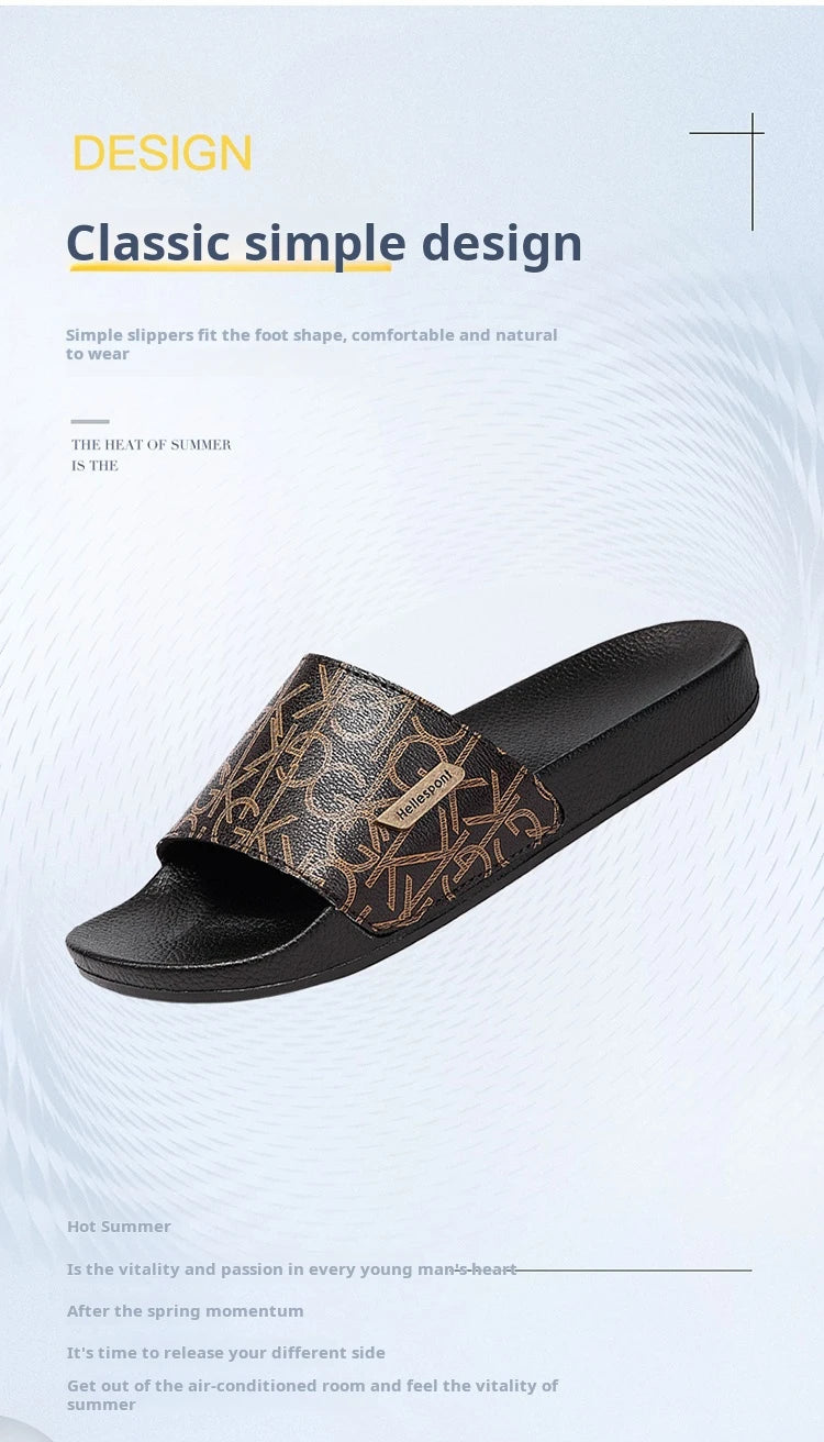 2025 Slippers Men's Trendy Korean Version Personalized Outdoor Wear Roman Soft-sole Seaside Casual Flip-flops Beach Shoes