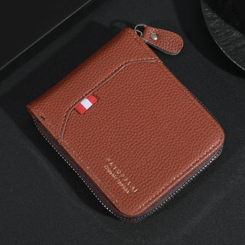 Premium Vintage Leather Wallet for Men - Secure Credit Card Holder & Coin Purse -Commute Essential with Durable PU Leather