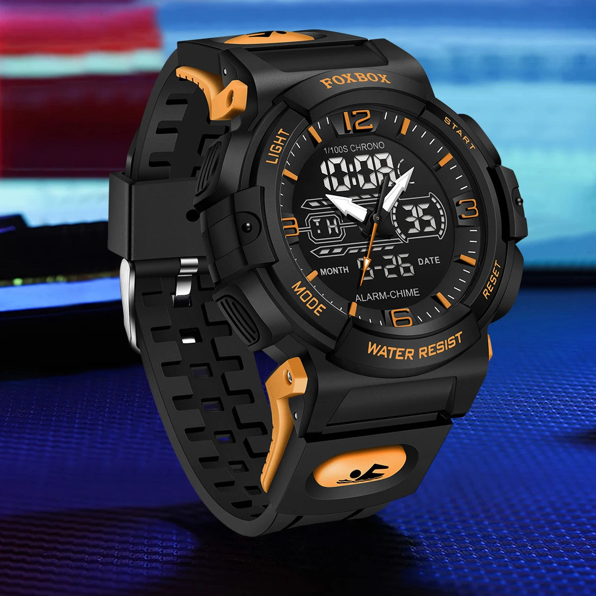 LIGE New Watches For Men 50M Waterproof Clock Alarm reloj hombre LCD Dual Display Wristwatch Quartz Military Sports Mens Watches