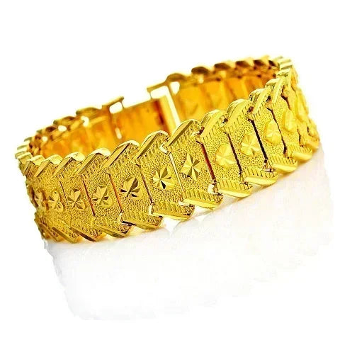 Gold bracelet 24k domineering watch chain real gold jewelry AU999 high-end atmospheric  pure  men and womenValentine's Day gifts