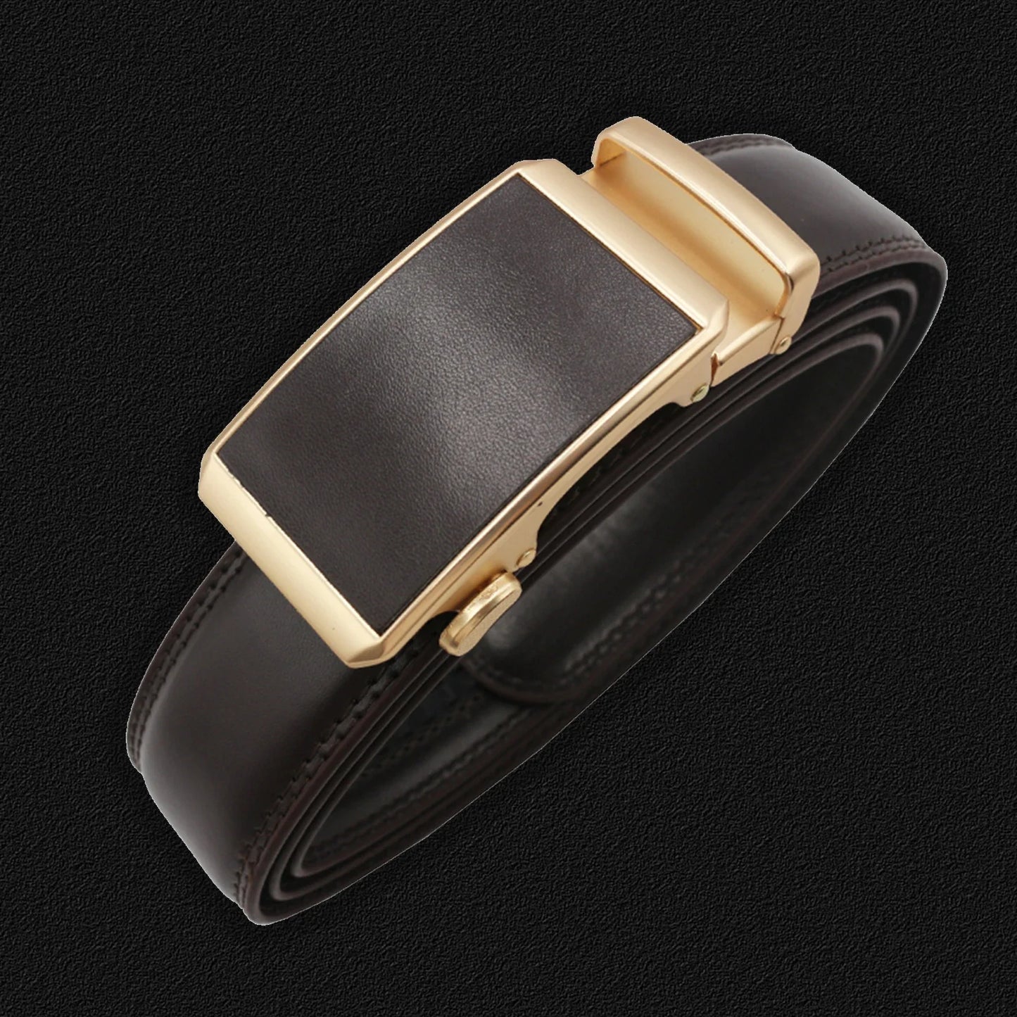 Men Automatic Buckle Belts Genuine Leather Belts for Business Men Luxury Black Strap Waistband New Fashion Brand Designer