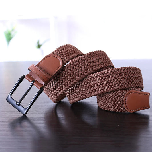 Canvas Belts for Men Fashion Metal Pin Buckle Military Tactical Strap Male Elastic Belt for Pants Jeans