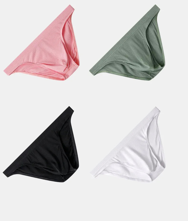 Mens Underwear Solid Briefs Shorts Hombre Man Panties Solid Comfortable Low Waist U Convex Pouch Underpants Cueca Calzoncillo