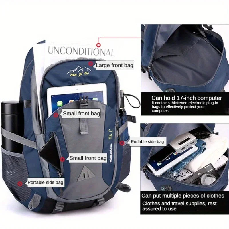 Men's and Women's Shoulder Bag New 40L Outdoor Hiking Bag Sports Bag Leisure Travel Backpack Large Capacity Bag