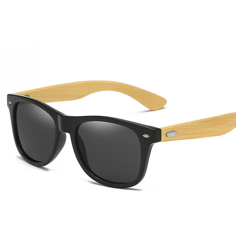 Classic Wood Bamboo Sunglasses Men Women Polarized UV400 Vintage Driving Sun Glasses Black Fishing Eyewear UV400 Eyeglasses