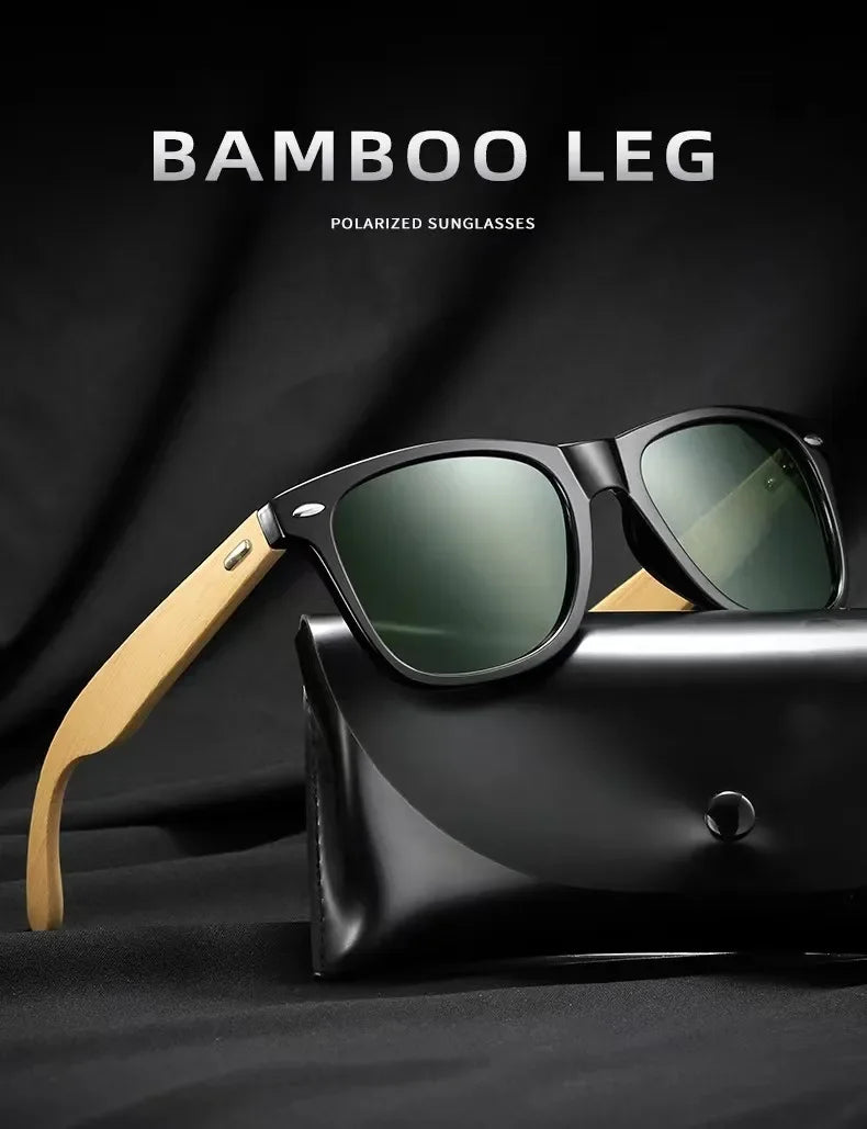 Wood Sunglasses Men Women Square Bamboo Women for Women Men Mirror Sun Glasses Oversize Retro De Sol Masculino Handmade