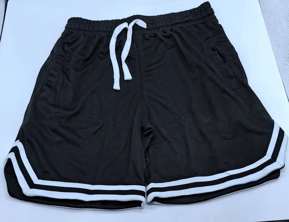 Mens Basketball Shorts Summer Gym Fitness Sports Training Running Workout Quick-Drying Jogger Male Orange Five-Point Short Pants