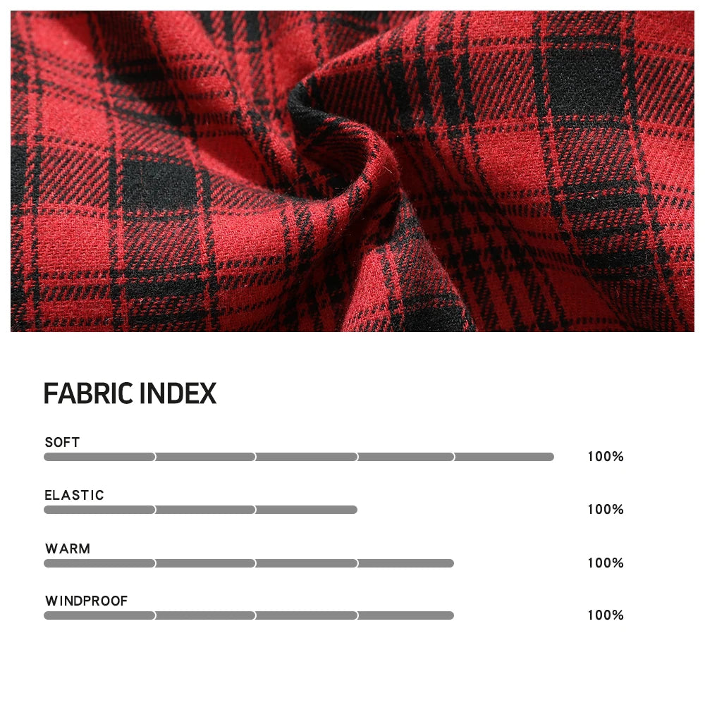 Men's Shirts Spring Flannel Long Sleeve Plaid Checkered Brushed Casual Western Cowboy Pearl Snap Shirt Popular Clothes US Size