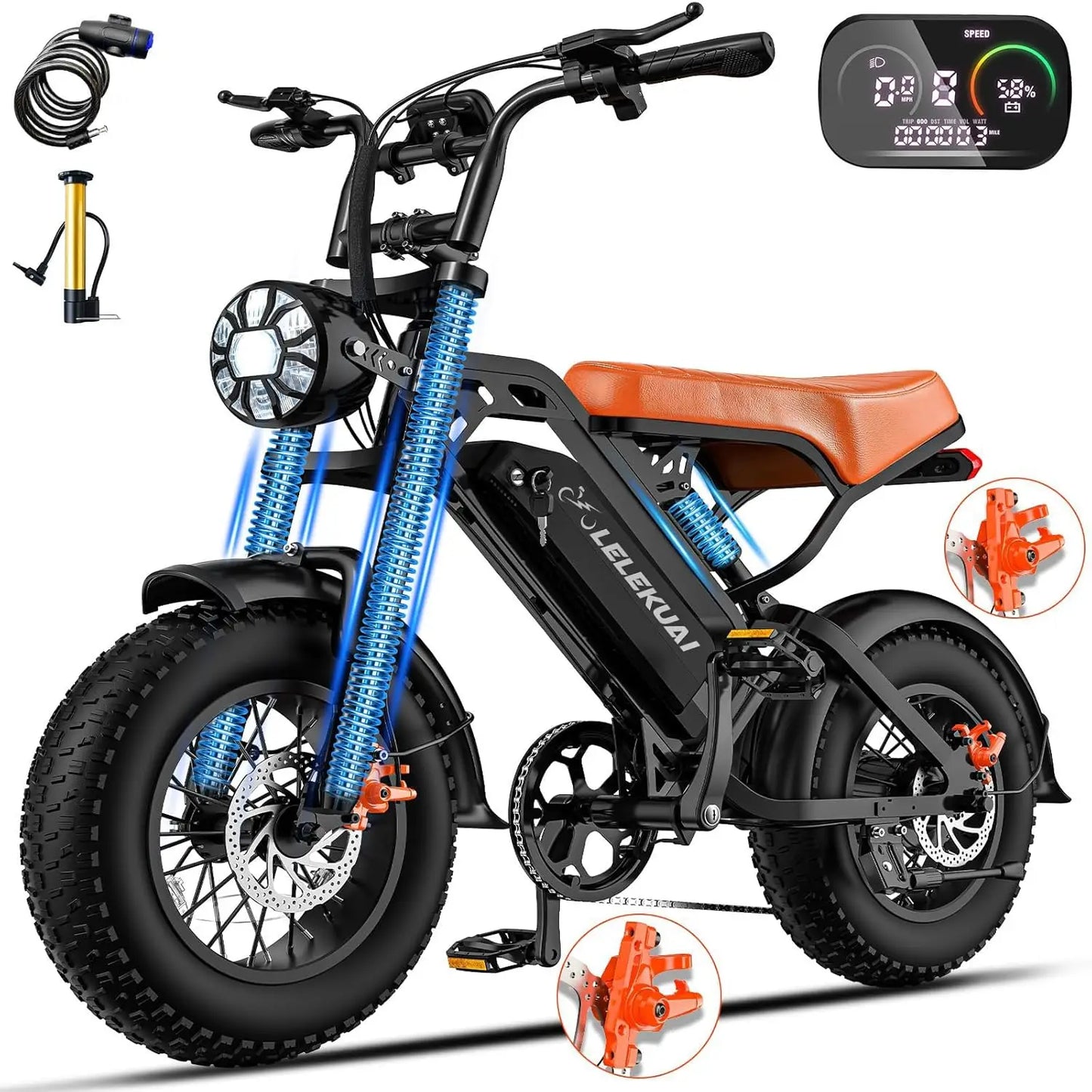 Electric Bike for Adults, 20-35MPH Speed, 560W-2000W Peak Motor, 30-55 Miles Range City Commuter Ebike, Removable, Customized