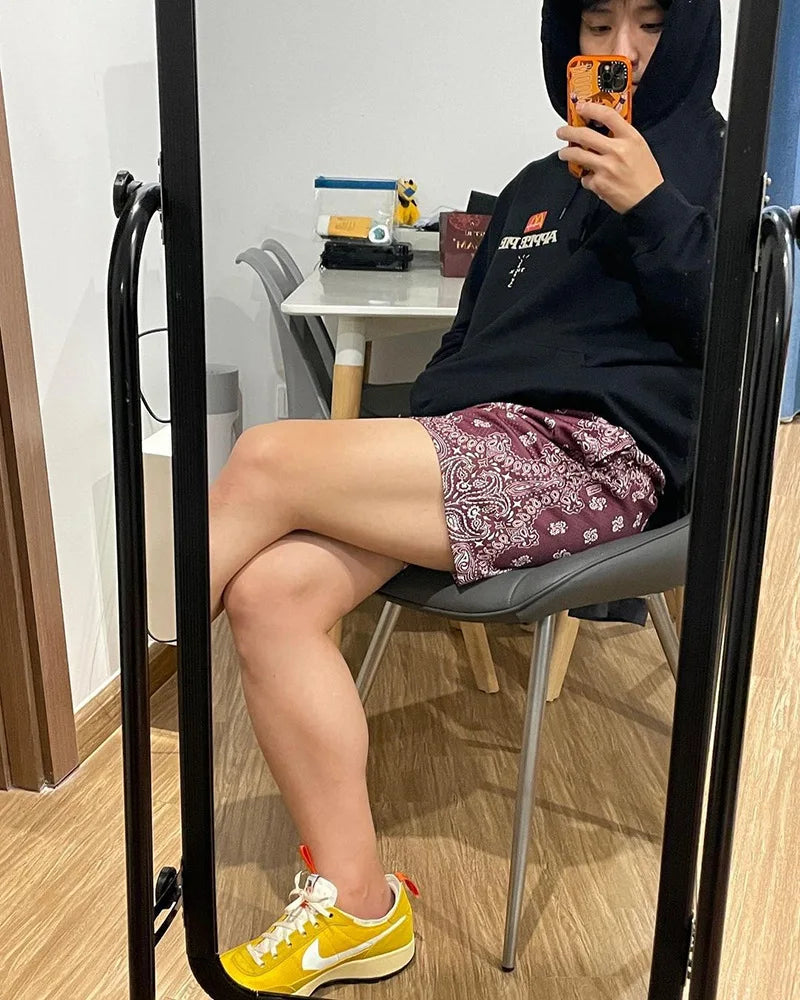 2024 New summer men shorts men and women's fashion beach seaside casual pants mesh sports quick-drying quarter pants