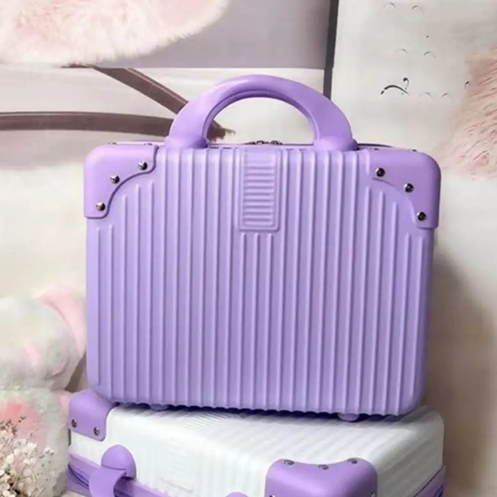 14 inch Lightweight Mini Travel Suitcase Cosmetic Box Waterproof Hand Luggage Organizer Makeup Case Protable Small Boarding Case