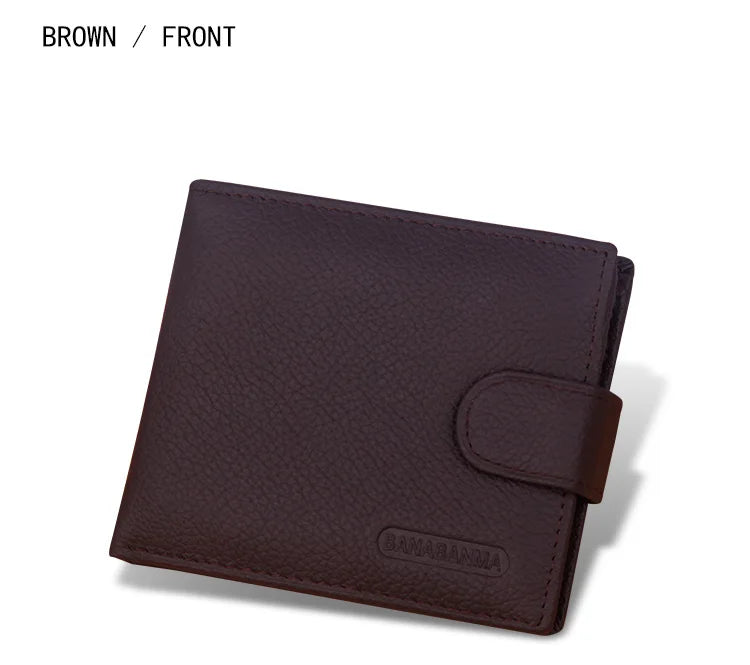 Genuine Leather Men Wallets Classic Free Engraving Name Zipper Purse Man Card Horder Famous Brand Quality Male Wallet For Boy