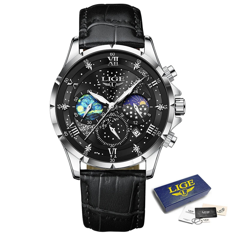 LIGE Top Brand Luxury Watches For Men Casual Business Quartz Mens Watch Fashion Waterproof Luminous Date Wristwatch Reloj Hombre