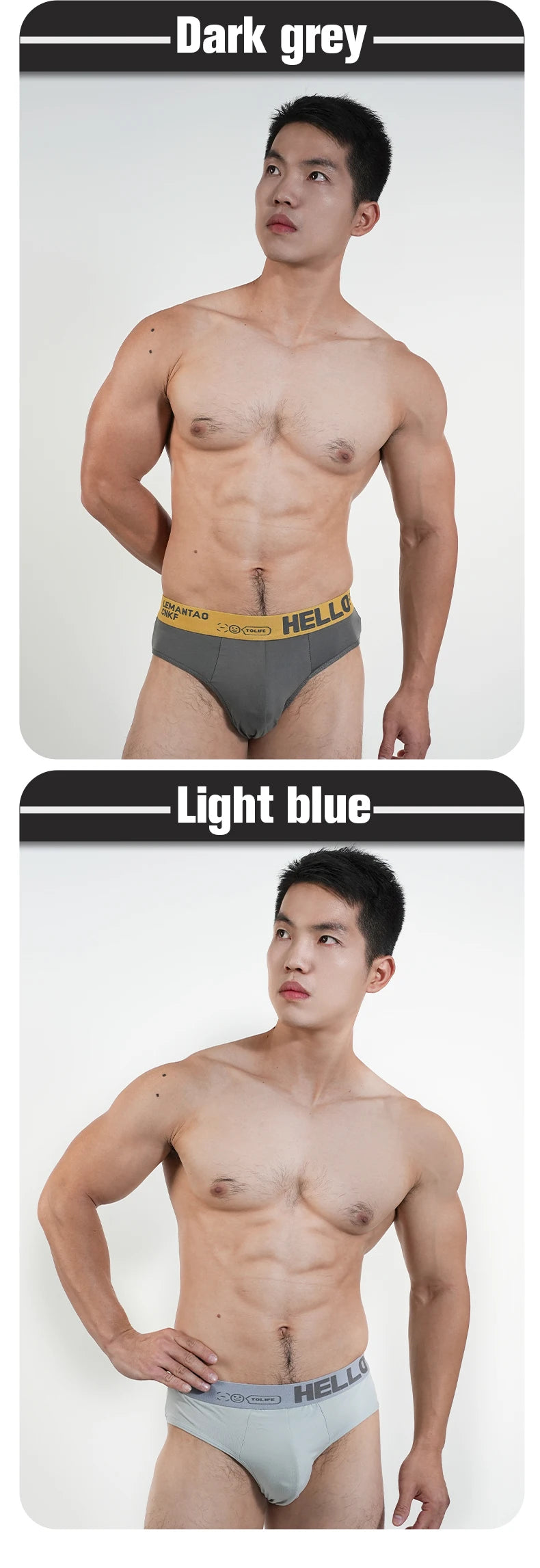 Mens Underwear Cotton Breathable Triangular Panty Fashion Sexy Slip U Underpants Hot Bikini Mid-Waist High Elasticity Men Briefs