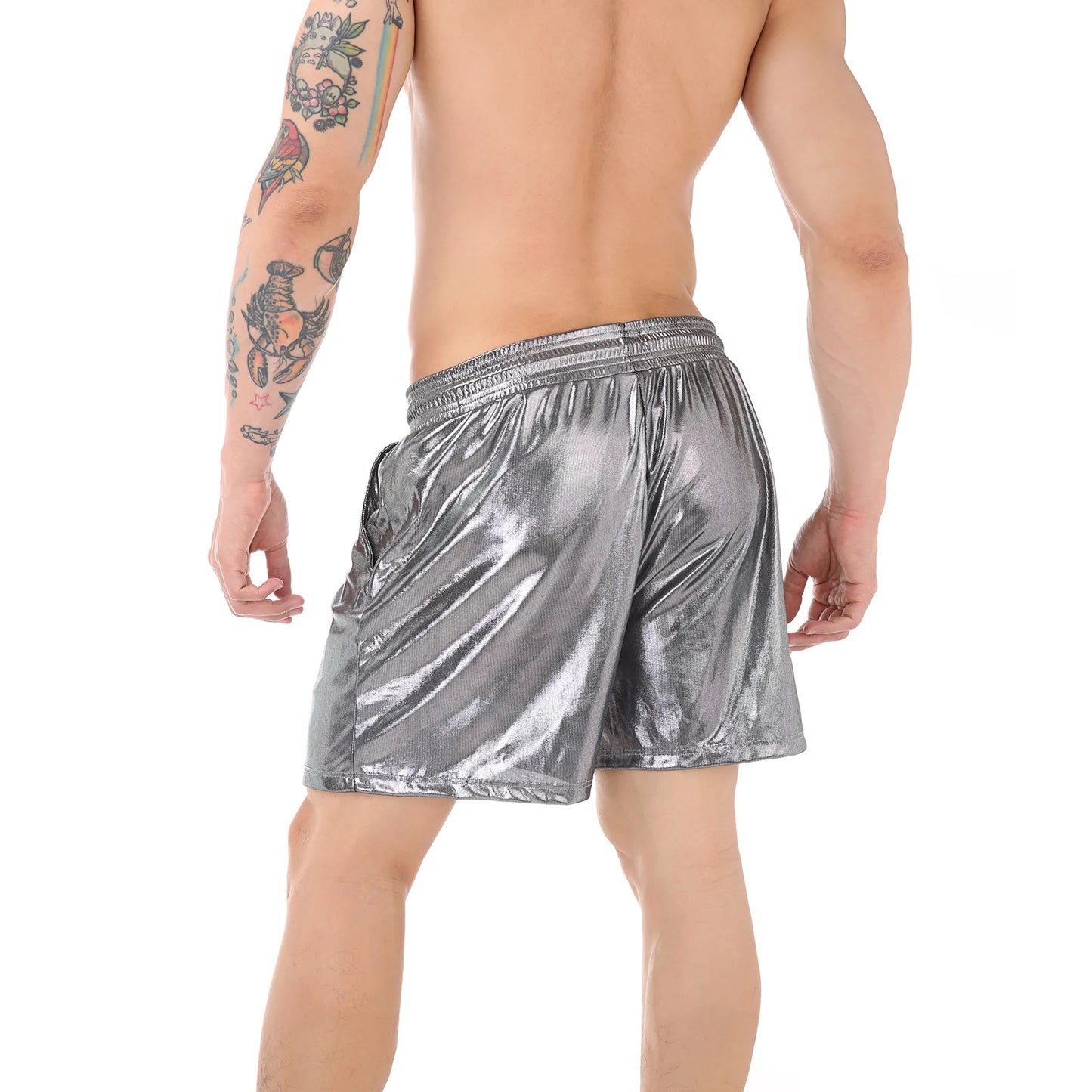 Casual Shorts Men's Running Sports Shorts Man Shiny Gym Fitness Basketbal Sportswear Ultra-thin Short Pants Jogging Sweatpants