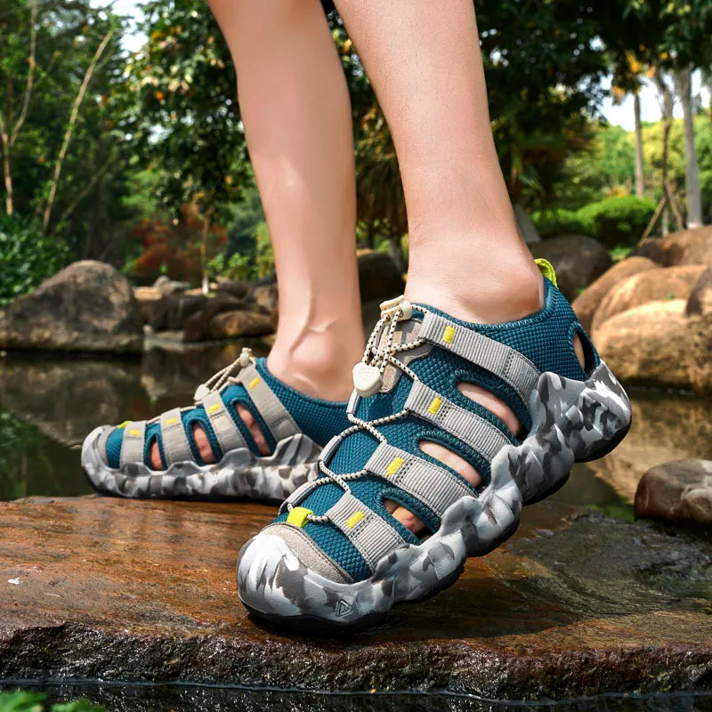 Summer Men Sandals Beach Trekking Hiking Casual Slippers Soft Fishing Outdoor Climbing Mesh Classic Roman Fashion Comfortable