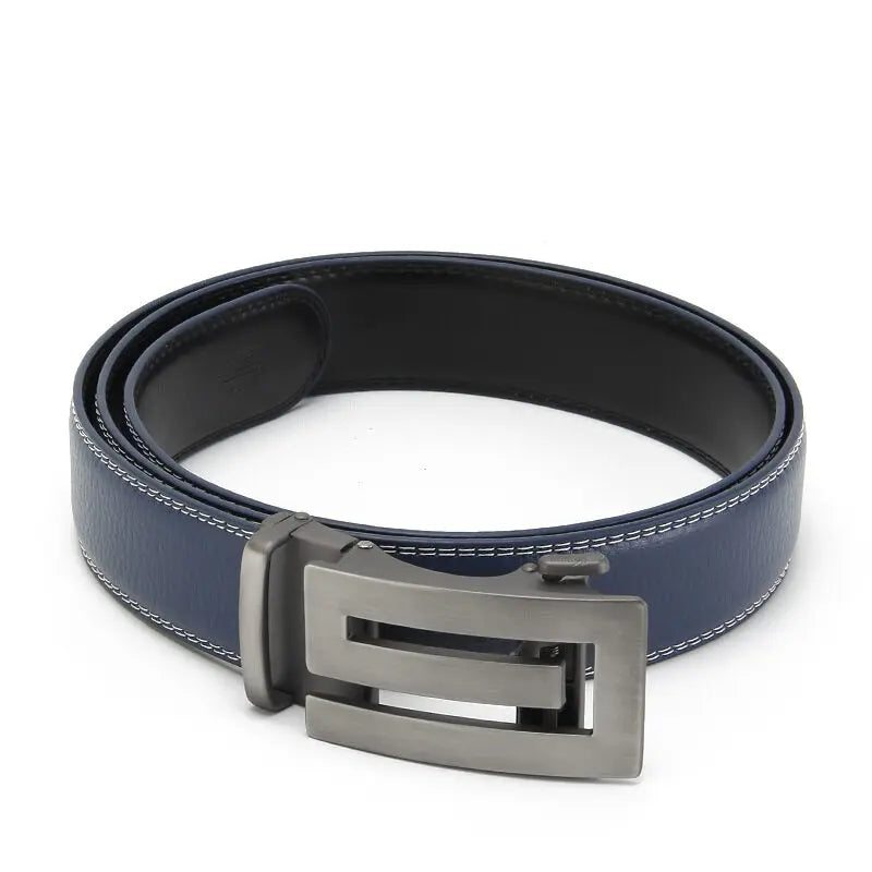 Belts Men Automatic Buckle Design Genuine Leather Belt For Men Luxury Leather Men's High Quality Male belt  110-130cm