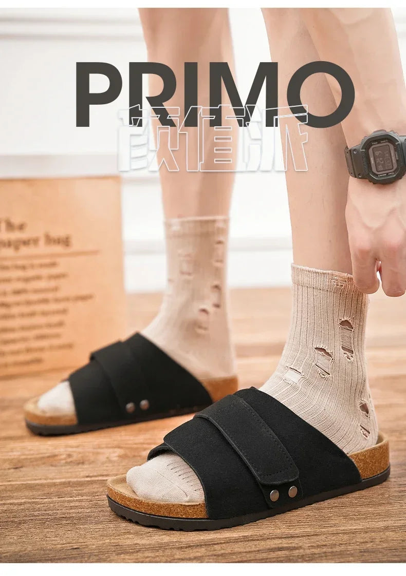 Man's Leather Sandal for Men Beach Sandals Men 2025 Designer Men's Shoes Men's Comfortable Slipper Original Brands Shoes Summer