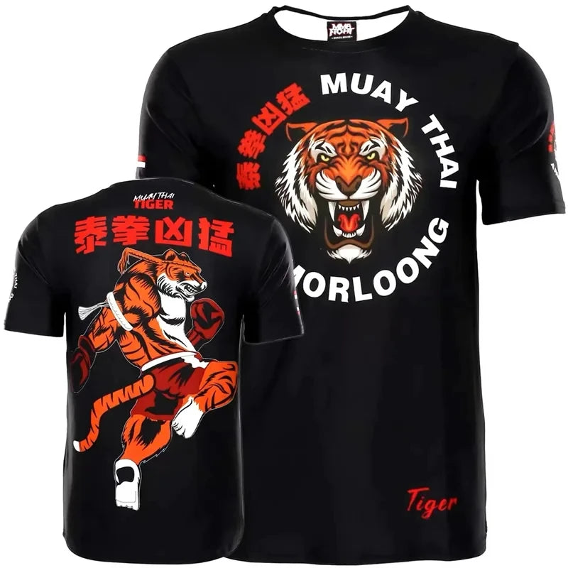 New Summer 3D Muay Thai Boxing Printed T-Shirt Fashion Sports Gym Short Sleeve Men'S Cool Hip Hop Clothing Men'S TShirt Top