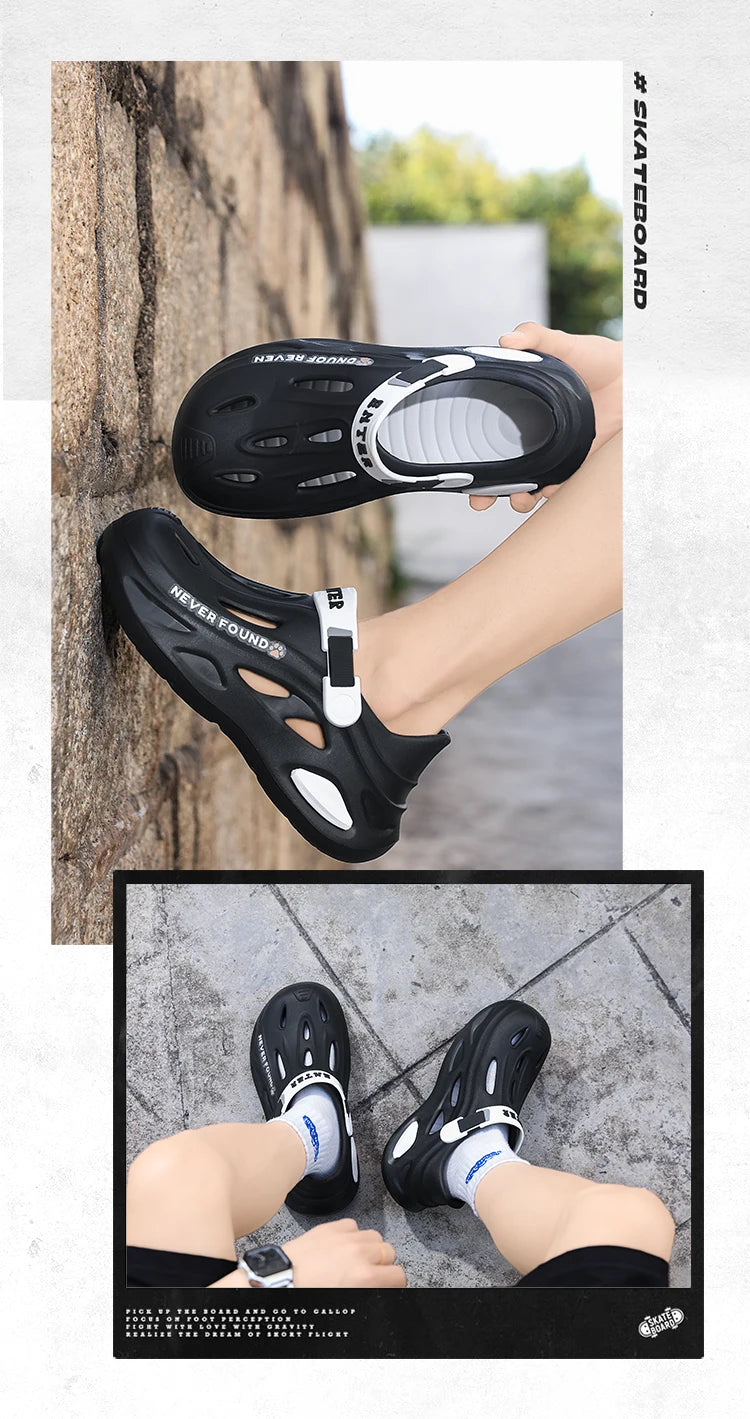Men's Outdoor Sandals Sport Slippers Beach Slides Breathable Clogs Men Women Casual Garden Shoes Non-slip Men Outdoor Sandals