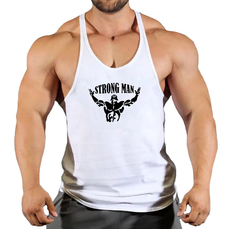 Gym T-shirts for Men Clothing Fighter Tanks Camis Mens Tops T-shirts Suspenders Man Top for Fitness Stringer Men's Clothes Shirt